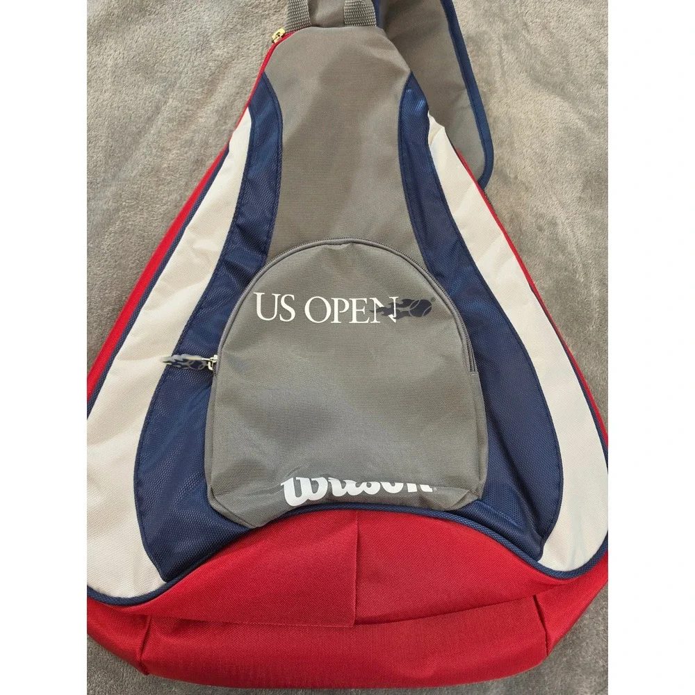 Wilson US Open‎ Tennis Sling Bag Crossbody Backpack Red White Blue Logo